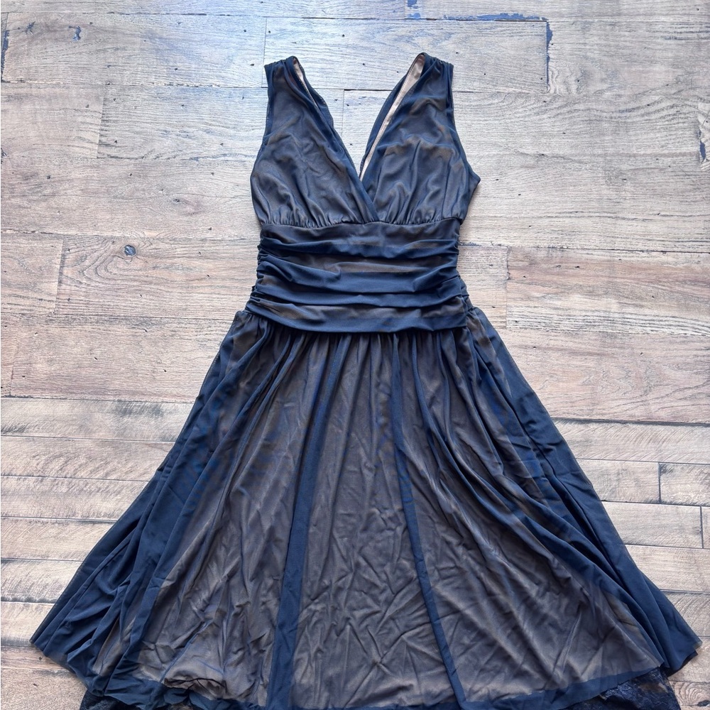 Vintage Linda Segal Black Sleeveless Dress